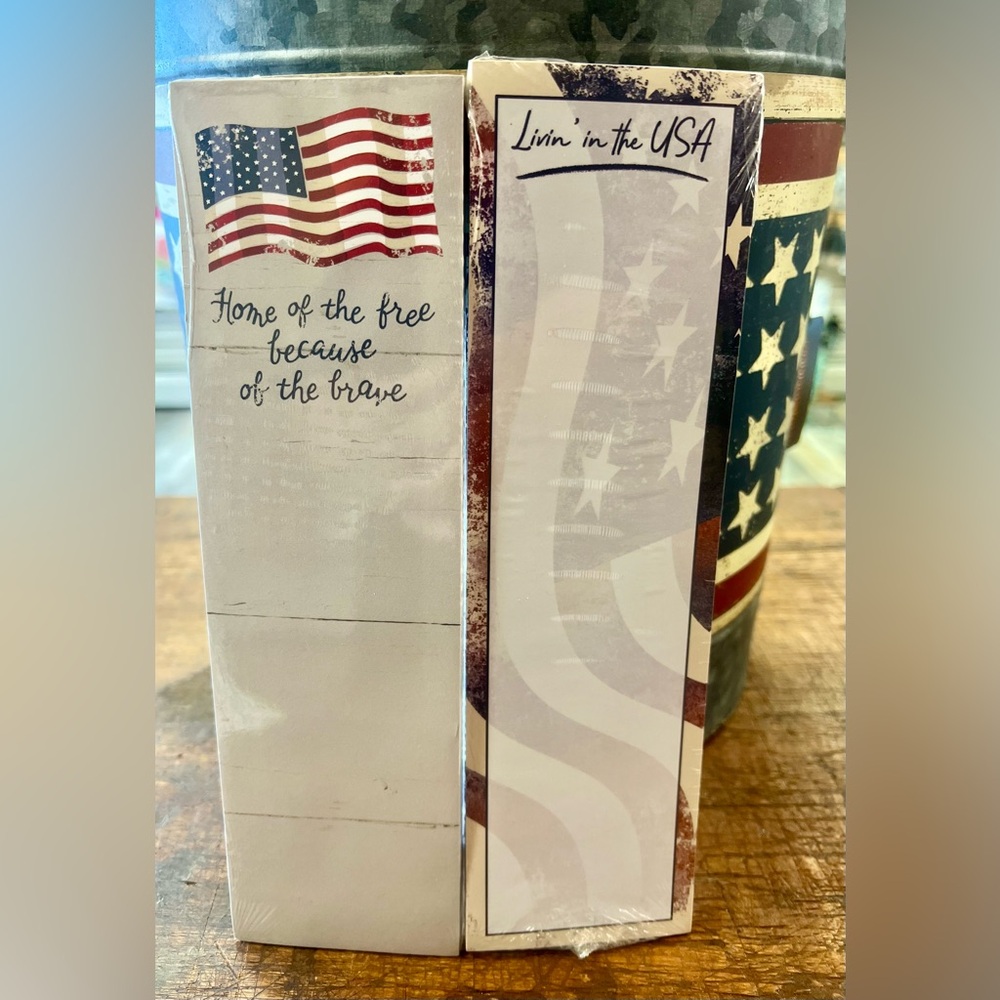 Notepad USA America Themed Magnetic List Notepad